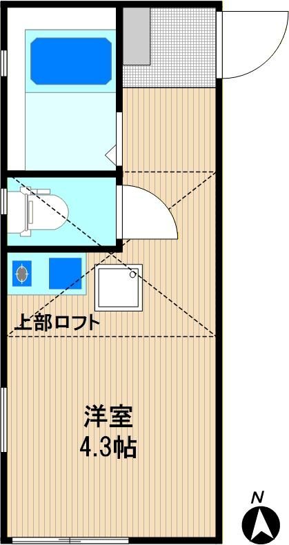 神奈川県川崎市幸区小倉2丁目のアパートの間取